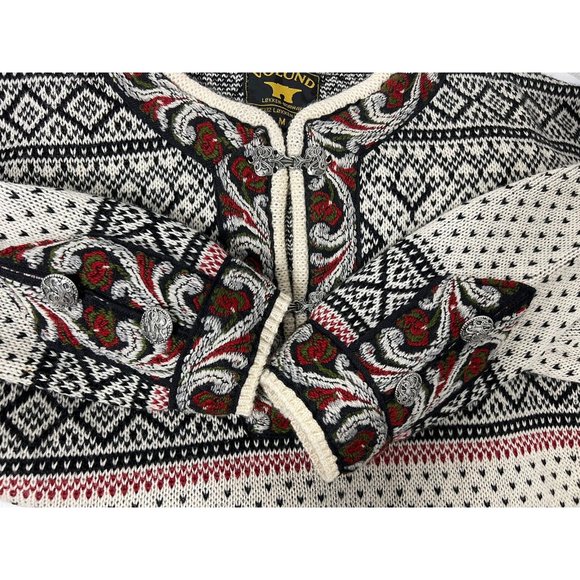 Volund Men's Black And White Design Knit Pullover Sweater Size M - Picture 7 of 12